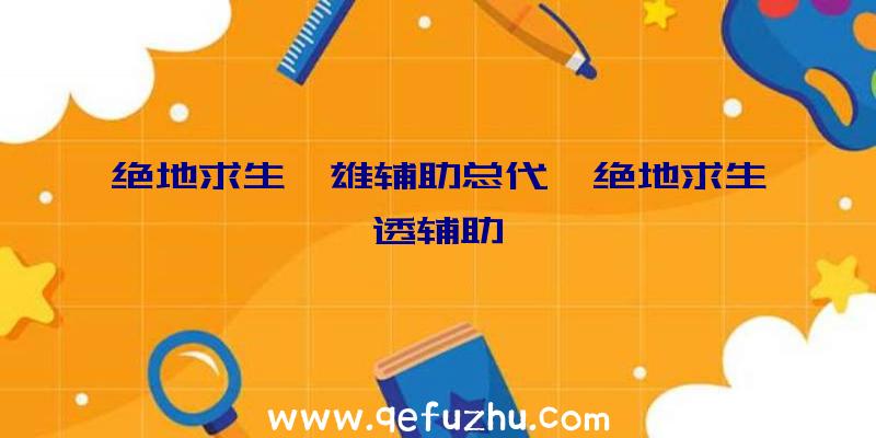 绝地求生枭雄辅助总代、绝地求生透辅助