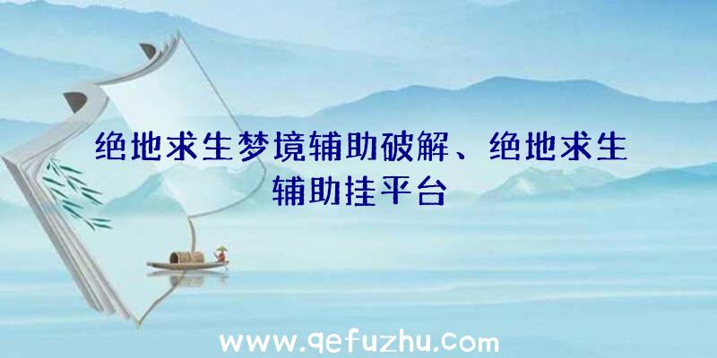 绝地求生梦境辅助破解、绝地求生辅助挂平台