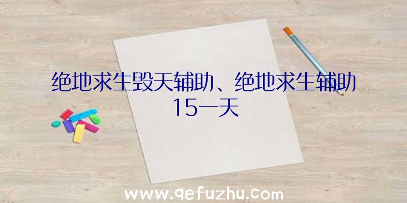 绝地求生毁天辅助、绝地求生辅助15一天