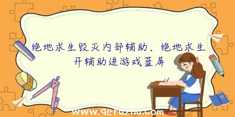 绝地求生毁灭内部辅助、绝地求生开辅助进游戏蓝屏