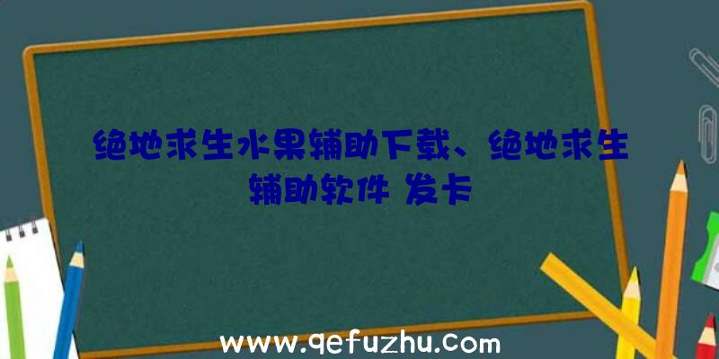 绝地求生水果辅助下载、绝地求生辅助软件