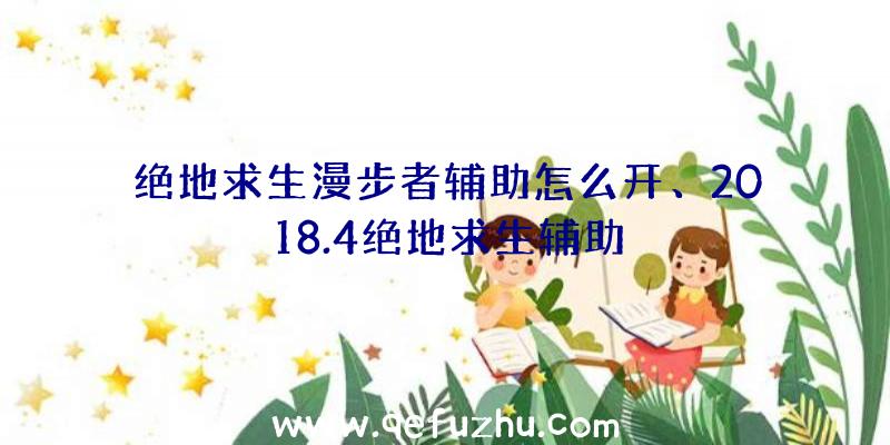 绝地求生漫步者辅助怎么开、2018.4绝地求生辅助