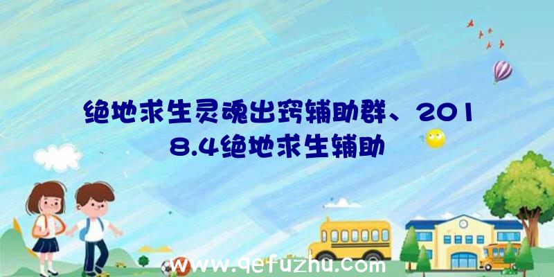 绝地求生灵魂出窍辅助群、2018.4绝地求生辅助