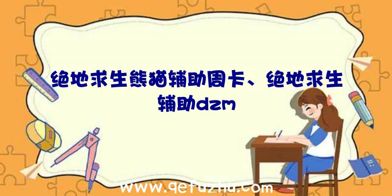 绝地求生熊猫辅助周卡、绝地求生辅助dzm