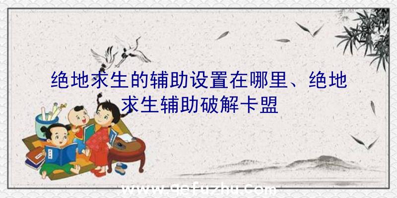 绝地求生的辅助设置在哪里、绝地求生辅助破解卡盟