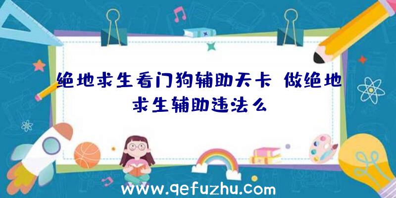 绝地求生看门狗辅助天卡、做绝地求生辅助违法么