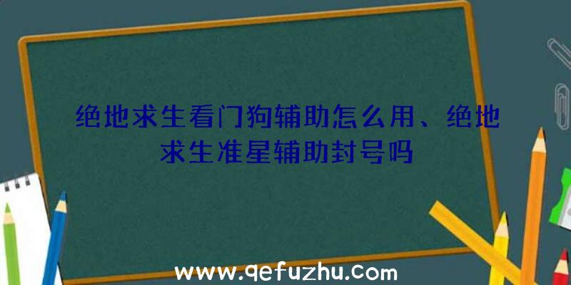 绝地求生看门狗辅助怎么用、绝地求生准星辅助封号吗