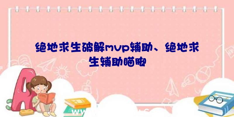 绝地求生破解mvp辅助、绝地求生辅助瞄脚