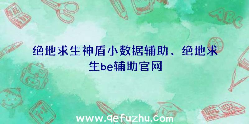 绝地求生神盾小数据辅助、绝地求生be辅助官网