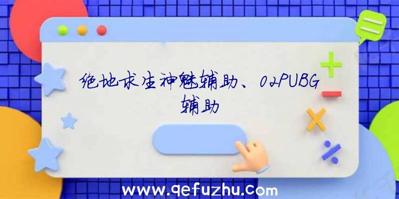 绝地求生神魅辅助、02PUBG辅助