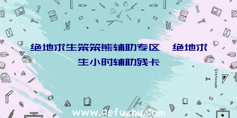 绝地求生笨笨熊辅助专区、绝地求生小时辅助残卡