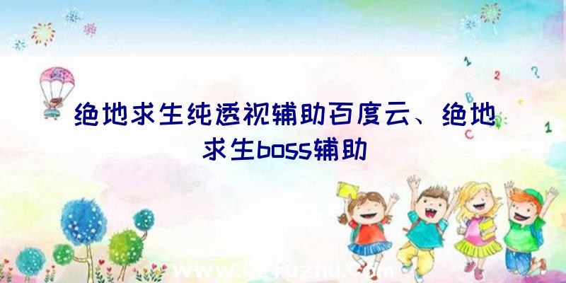 绝地求生纯透视辅助百度云、绝地求生boss辅助