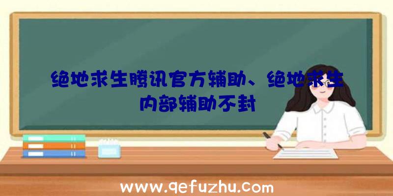 绝地求生腾讯官方辅助、绝地求生内部辅助不封