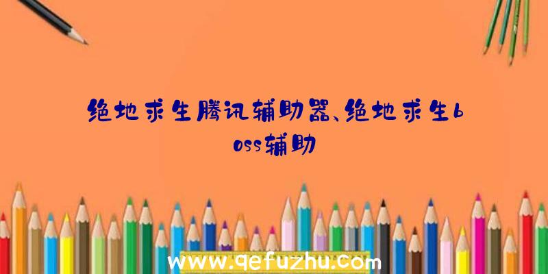 绝地求生腾讯辅助器、绝地求生boss辅助