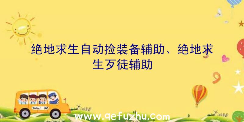 绝地求生自动捡装备辅助、绝地求生歹徒辅助