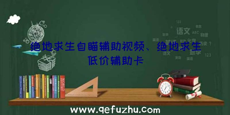 绝地求生自瞄辅助视频、绝地求生低价辅助卡