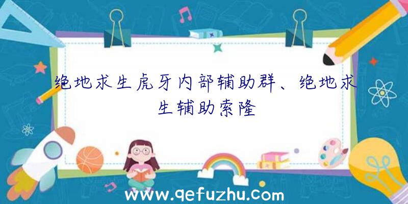 绝地求生虎牙内部辅助群、绝地求生辅助索隆