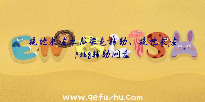 绝地求生衣服染色辅助、绝地求生pubg辅助网盘