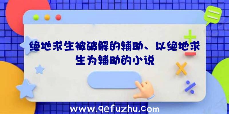 绝地求生被破解的辅助、以绝地求生为辅助的小说