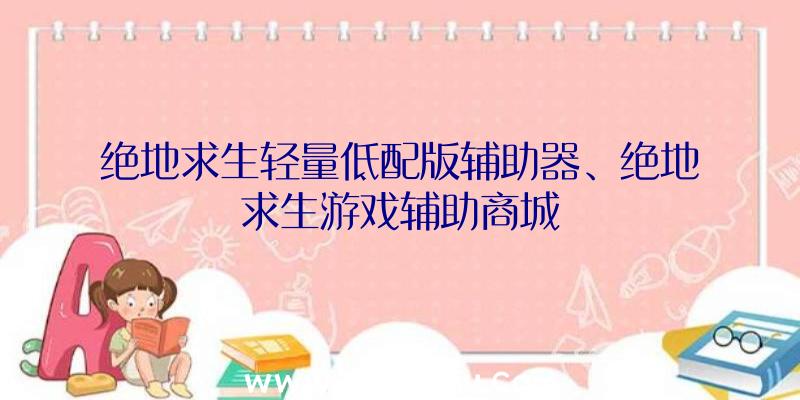 绝地求生轻量低配版辅助器、绝地求生游戏辅助商城