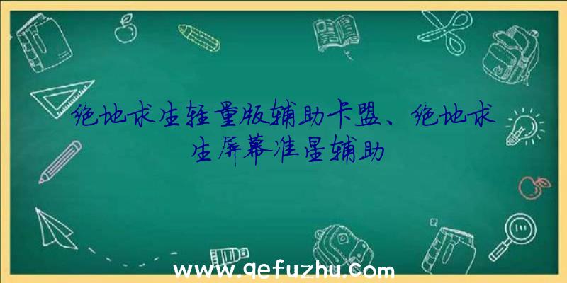 绝地求生轻量版辅助卡盟、绝地求生屏幕准星辅助