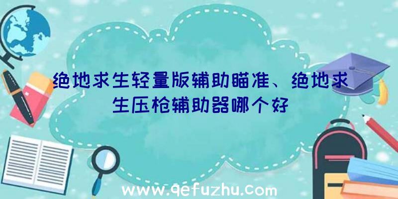 绝地求生轻量版辅助瞄准、绝地求生压枪辅助器哪个好