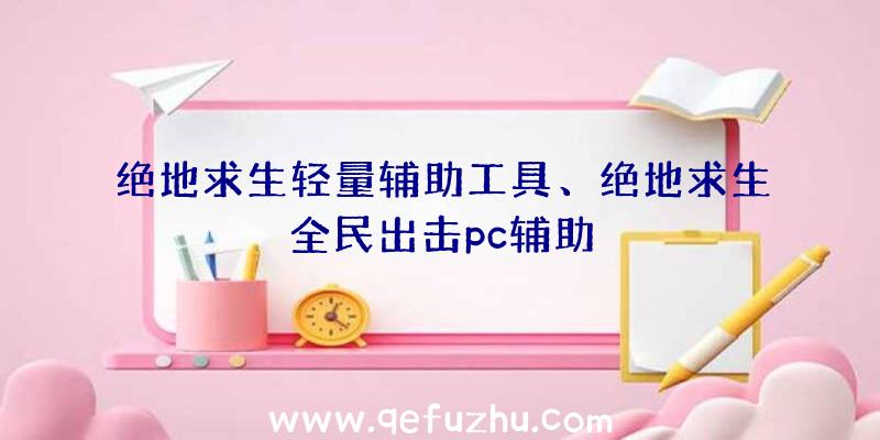 绝地求生轻量辅助工具、绝地求生全民出击pc辅助