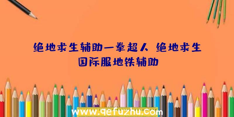 绝地求生辅助一拳超人、绝地求生国际服地铁辅助