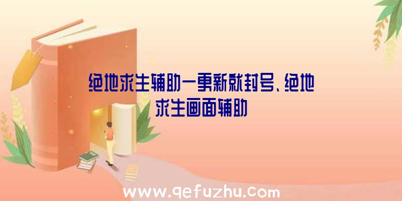 绝地求生辅助一更新就封号、绝地求生画面辅助