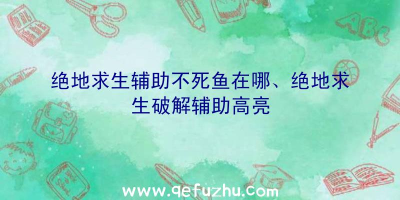 绝地求生辅助不死鱼在哪、绝地求生破解辅助高亮