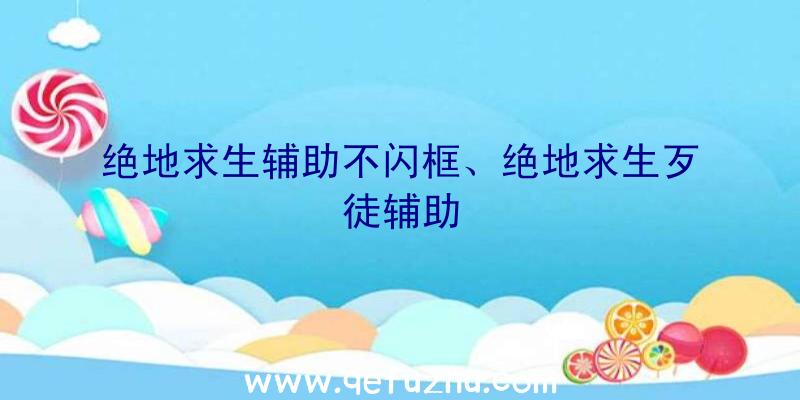 绝地求生辅助不闪框、绝地求生歹徒辅助