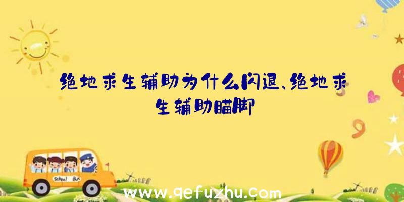 绝地求生辅助为什么闪退、绝地求生辅助瞄脚