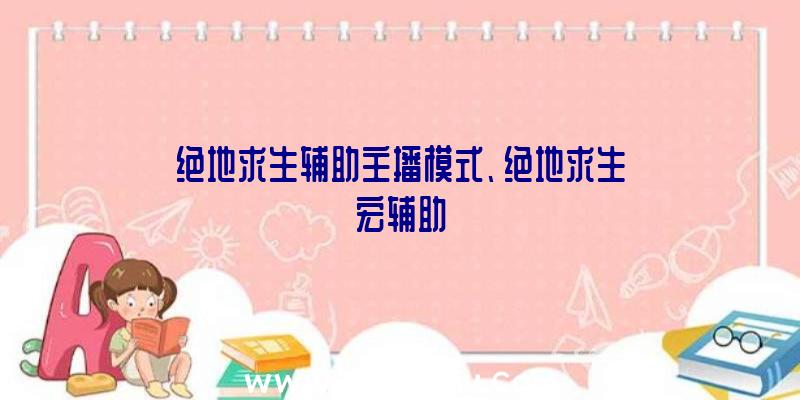 绝地求生辅助主播模式、绝地求生宏辅助