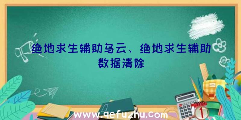 绝地求生辅助乌云、绝地求生辅助数据清除