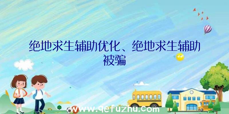 绝地求生辅助优化、绝地求生辅助被骗