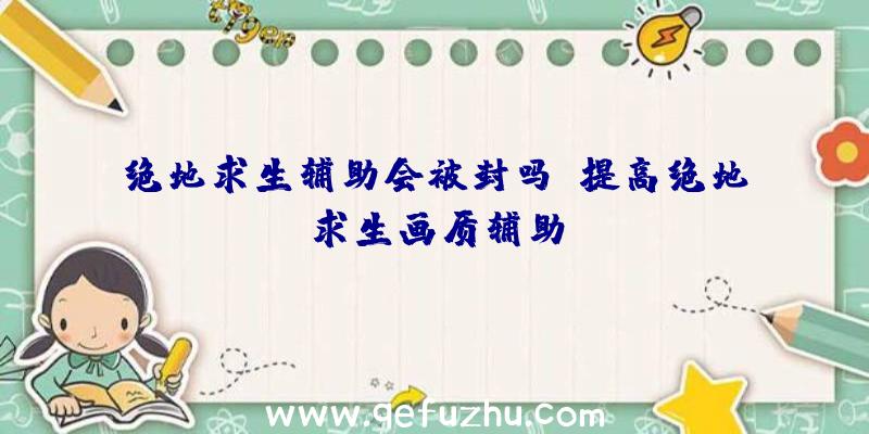 绝地求生辅助会被封吗、提高绝地求生画质辅助