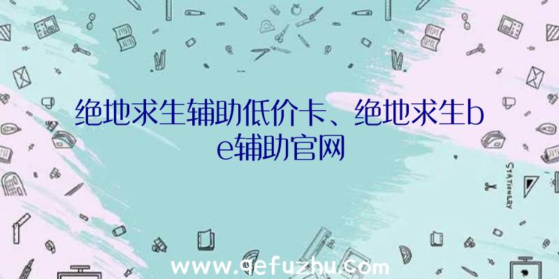 绝地求生辅助低价卡、绝地求生be辅助官网