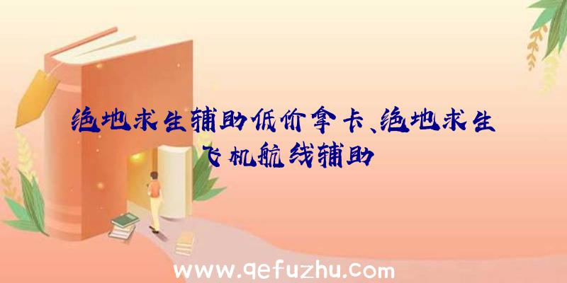 绝地求生辅助低价拿卡、绝地求生飞机航线辅助