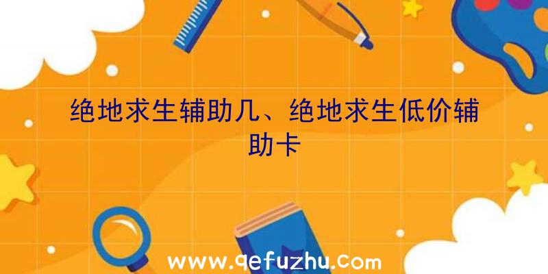 绝地求生辅助几、绝地求生低价辅助卡