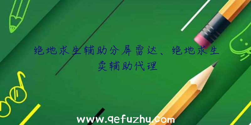 绝地求生辅助分屏雷达、绝地求生卖辅助代理