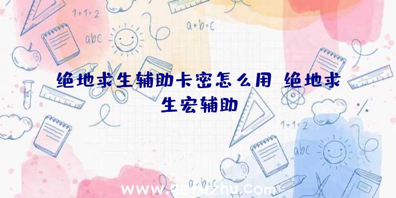 绝地求生辅助卡密怎么用、绝地求生宏辅助