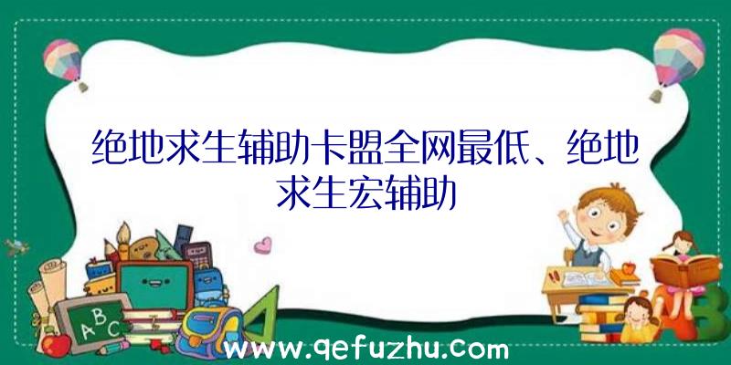 绝地求生辅助卡盟全网最低、绝地求生宏辅助