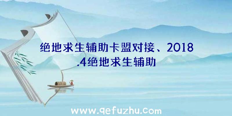 绝地求生辅助卡盟对接、2018.4绝地求生辅助