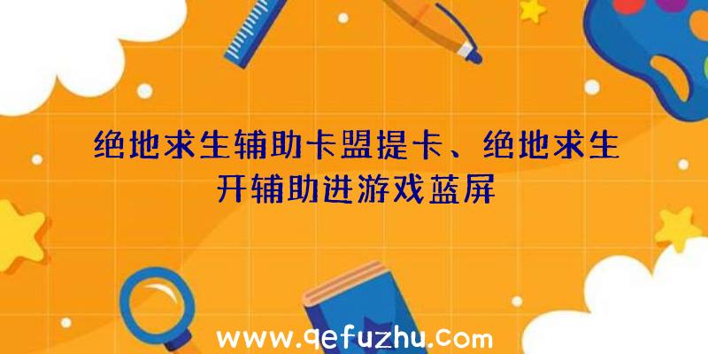 绝地求生辅助卡盟提卡、绝地求生开辅助进游戏蓝屏