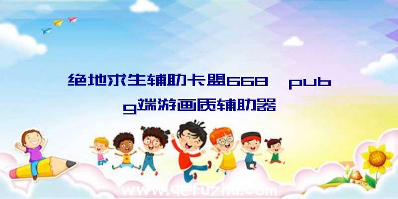 绝地求生辅助卡盟668、pubg端游画质辅助器