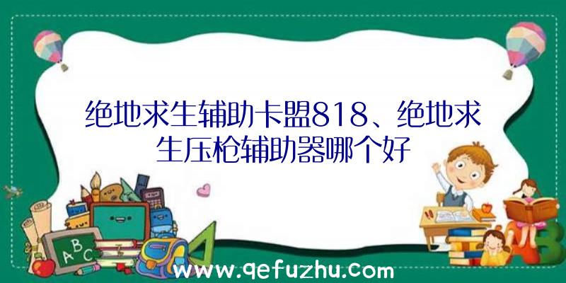 绝地求生辅助卡盟818、绝地求生压枪辅助器哪个好