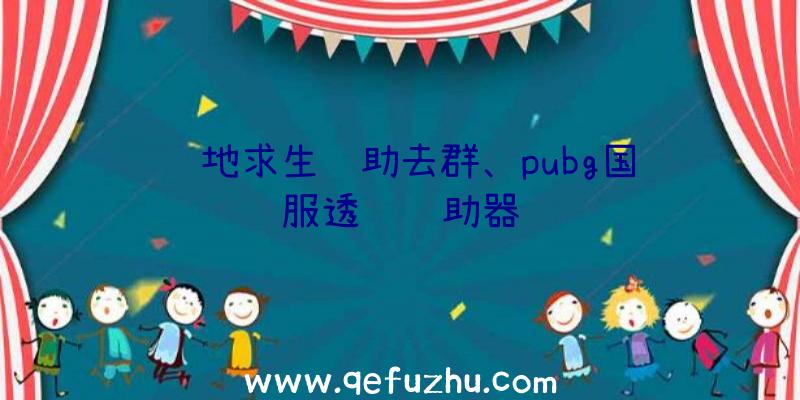 绝地求生辅助去群、pubg国际服透视辅助器