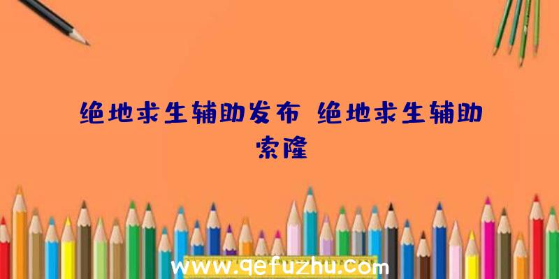 绝地求生辅助发布、绝地求生辅助索隆