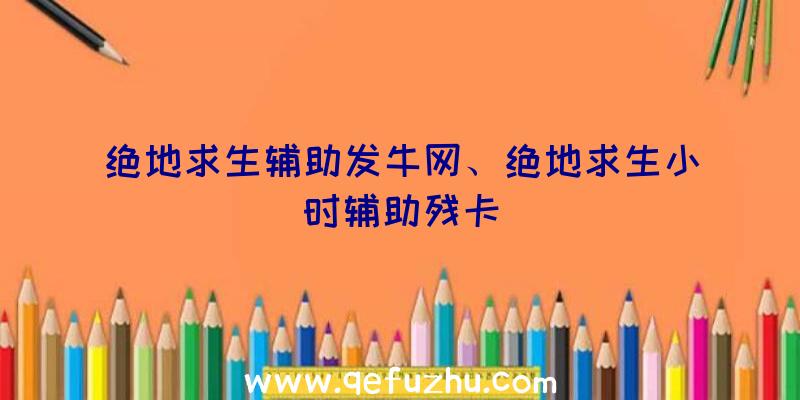 绝地求生辅助发牛网、绝地求生小时辅助残卡