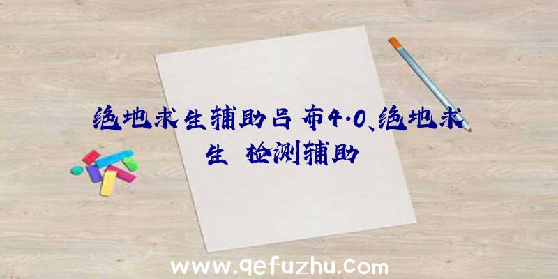 绝地求生辅助吕布4.0、绝地求生